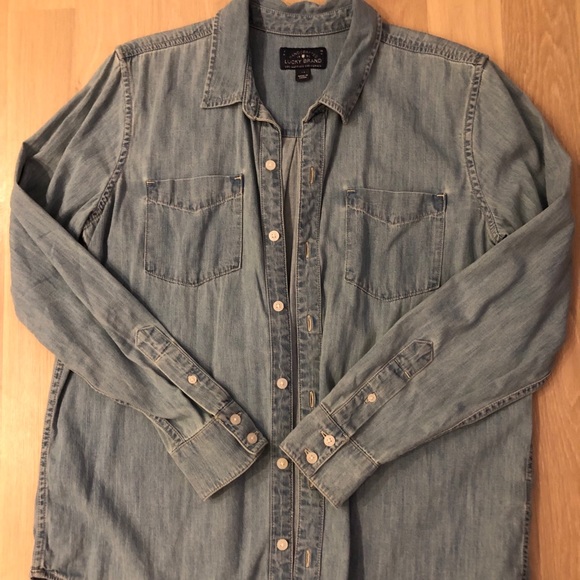 lucky brand chambray shirt